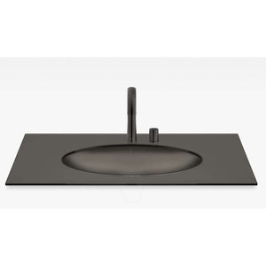 Undercounter washbasin 670 x 420 mm in nero