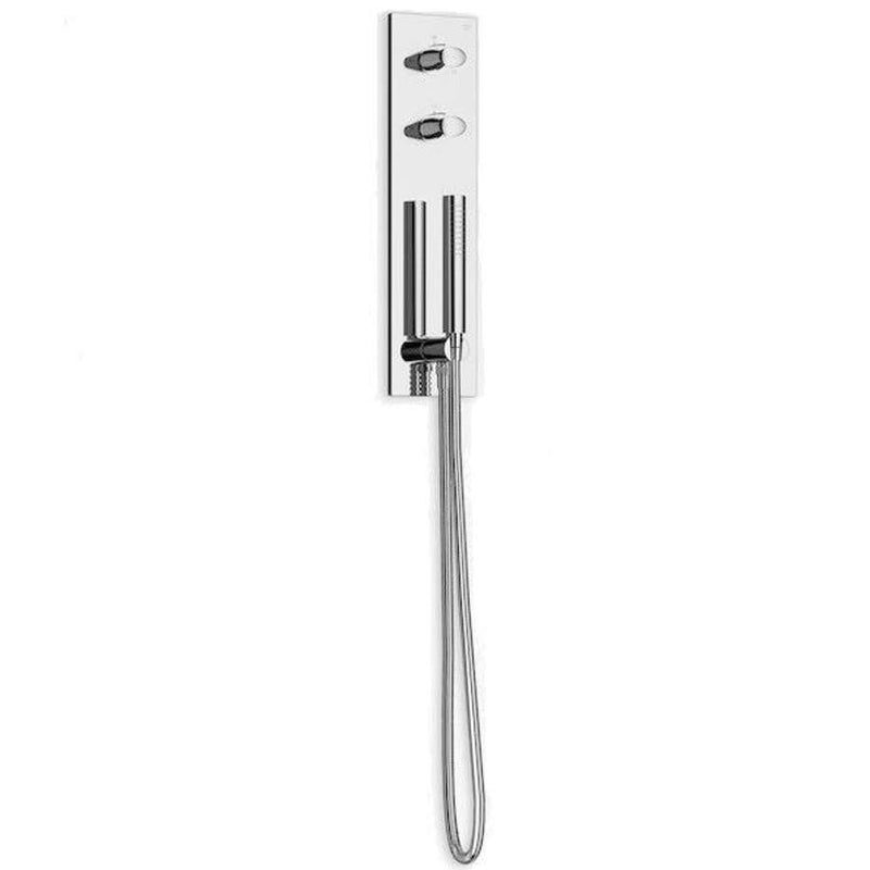 External part for built-in thermostatic shower mixer in chrome with 2 functions including handshower