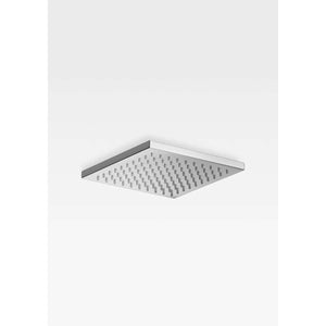 Rain shower head 197 x 197 mm in chrome with anti-limescale silicone, easy-clean system