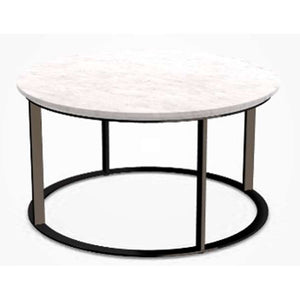 MTR60_CN, Top Natural Carrara White Marble 0900M, Frame Black Chromed 0178C