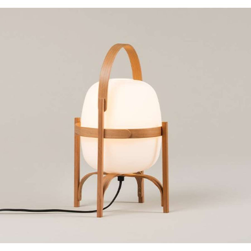 Cestita CESTB01 (CES11) Lighting Lamphade Lamphade, Frame Cherry wood, Lampshade White opal polyethylene, LED bulb: 4,5 W E27 , UKA01 UK plug