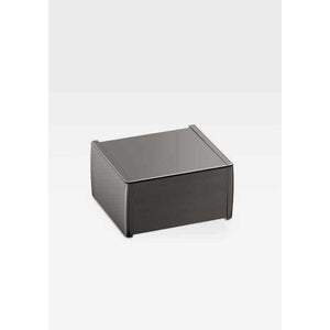 Covered toilet roll holder in nero