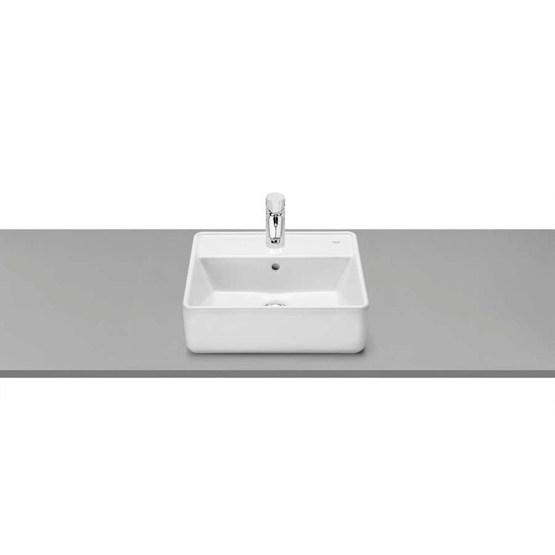 The Gap Over countertop vitreous china basin with taphole 420 x 130mm in white