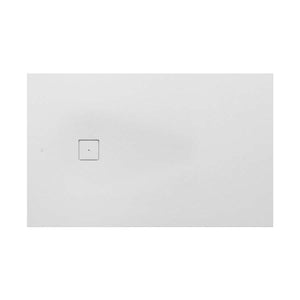 Shower tray 1600x1000x32mm in off-white with side waste