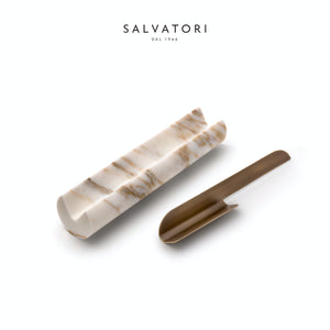 Balancing Letter Opener - Bianco Carrara & Burnished Brass