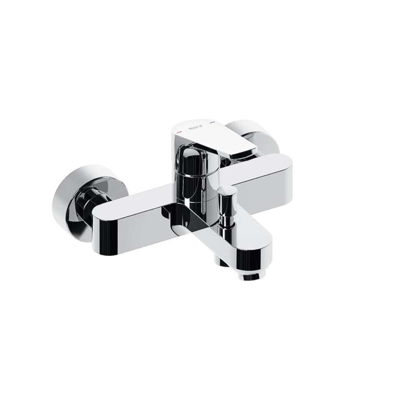 Vela wall-mounted bath-shower mixer in chrome