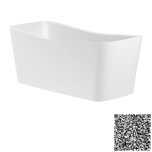 Maui Stonex® bath with click-clack waste and siphon 1550 x 700mm