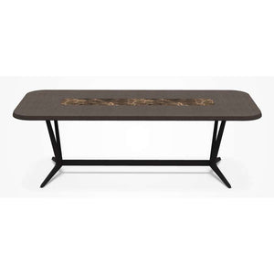 LXA1BR, Top Grey Oak 0378G and Glossy Emperador Marble 0183E, Frame Graphite Painted 0252G