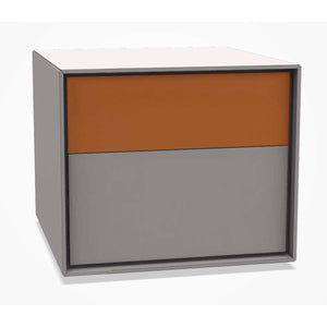 CD52BS, Frame Satin Chalk White 9118E, Lower Drawer Satin Chalk White 9118E, Upper Drawer Satin Tabacco 4232E, Upper drawer CD52BFS & Lower drawer CD52BFI