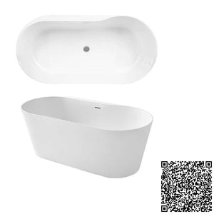 Raina free standing bathtub 1590 x 790mm made of Stonex