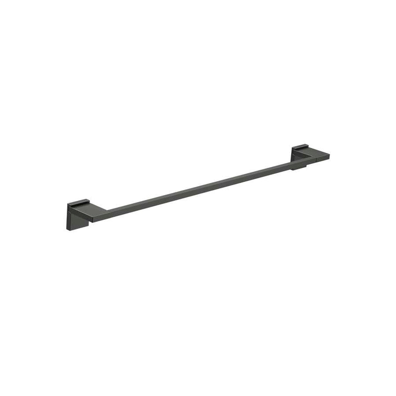 Rubik Towel Rail in Matt Black 600 x 62 x 45 mm (Can be installed with screws or adhesive)
