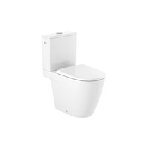 Ona Vitreous china close-coupled Rimless WC with dual outlet