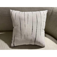 Cotton Linen Cushion Cover - 45 X 45 Cm - Silver Grey / Ivory