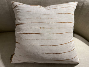 Cotton Linen Cushion Cover - 60 X 60 Cm - Ochre / Ivory