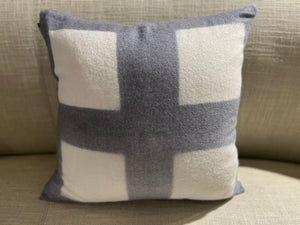 Baby Alpaca Cushion Cover - 45 X 45 Cm - Silver Grey / Light Grey