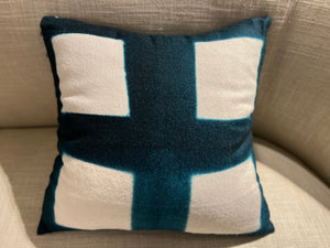 Baby Alpaca Cushion Cover - 45 X 45 Cm - Spruce / Light Grey