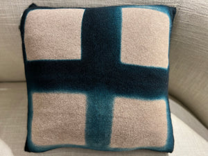 Baby Alpaca Cushion Cover - 45 X 45 Cm - Spruce / Light Coffee