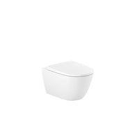 Ona Vitreous china wall-hung Rimless toilet with horizontal outlet 60 x 530 x 290mm