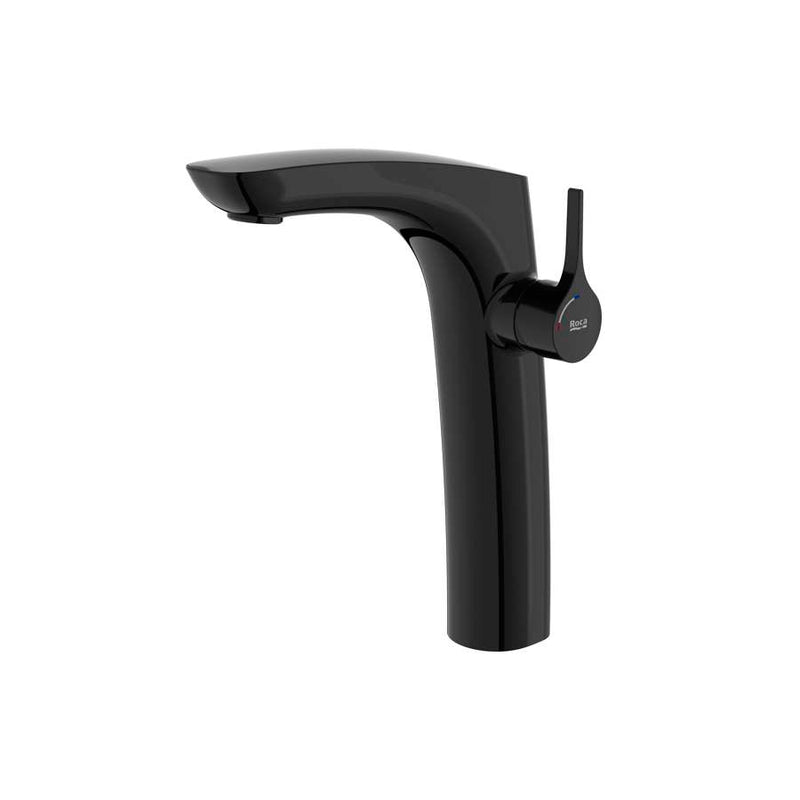 Roca A5A3C3ACN0 Insignia high neck basin mixer smooth body in titanium black