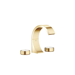 CYO Three-hole basin mixer with pop-up waste without design element - Durabrass / Brushed Durabrass (23kt Gold)