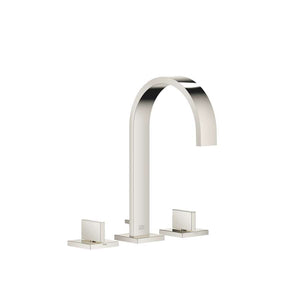 MEM Three-hole basin mixer with pop-up waste - Platinum