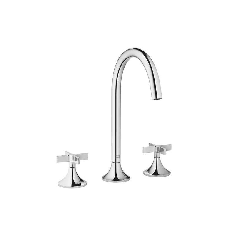 Dornbracht VAIA 20713809-00 Deck-mounted Twin Handle Basin Mixer w/Pop-up Waste in Polished Chrome, GA certificate C20180792