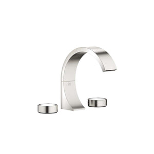 CYO Three-hole basin mixer with pop-up waste - Platinum / Brushed Platinum