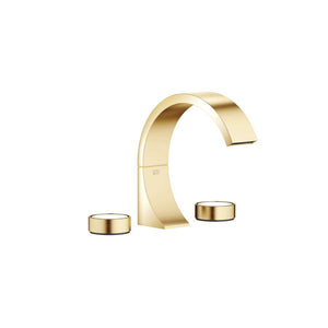 CYO Three-hole basin mixer with pop-up waste - Durabrass / Brushed Durabrass (23kt Gold)