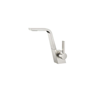 CL.1 Single-lever basin mixer without pop-up waste - Brushed Platinum