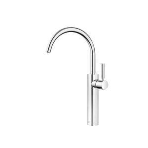 META Single-lever basin mixer with raised base without pop-up waste - Chrome