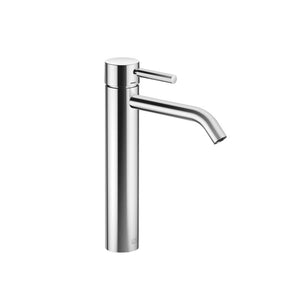 META Single-lever basin mixer with raised base without pop-up waste - Chrome