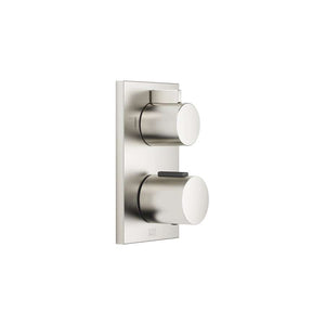 Concealed thermostat with two function volume control - Brushed Platinum