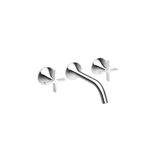 VAIA Wall-mounted basin mixer without pop-up waste - Chrome