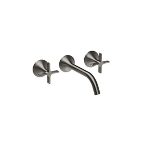 VAIA Wall-mounted basin mixer without pop-up waste - Brushed Dark Platinum
