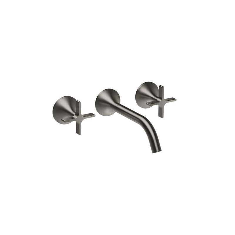 Dornbracht VAIA 36712809-99 Wall-mounted Twin Handle Basin Mixer Trim Part in Dark Platinum Matt