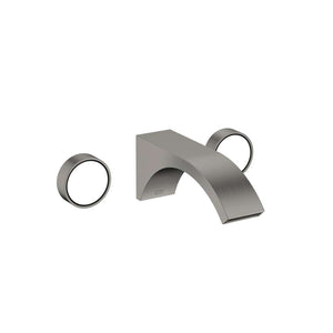 CYO Wall-mounted basin mixer without pop-up waste - Brushed Dark Platinum