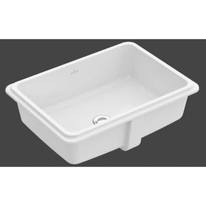 Tube Rectangle Basin, without tap hole area, with overflow, Size 495 x 350mm, Depth 350mm