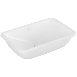 Loop & Friends Undercounter Washbasin, 540 x 340 x 190 mm, with overflow, outside surface glazed