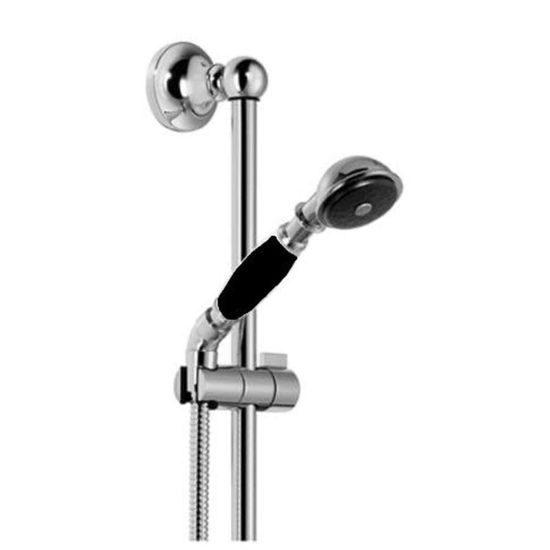 Dornbracht 26.403.360.00s1 (Xs-027981) Madison Tzelan Brass Shower Set with Custom Made Hand Shower with Black Handle Insert Finish : Chrome Plated