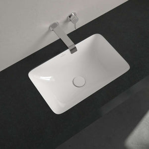 Loop & Friends Undercounter Washbasin, 540 x 340 x 185 mm, with overflow, outside surface glazed