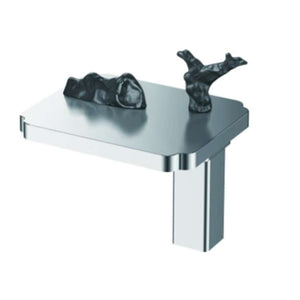 LIMBONSAI 79121CMNB Deck-mounted Single-lever Basin Mixer in Chrome w/ Na-No Black Knobs