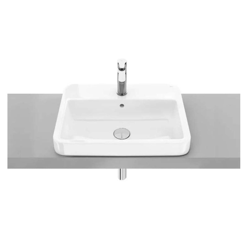 Roca A32747V00C Gap counter top single hole basin size: 550 x 410 mm color: white