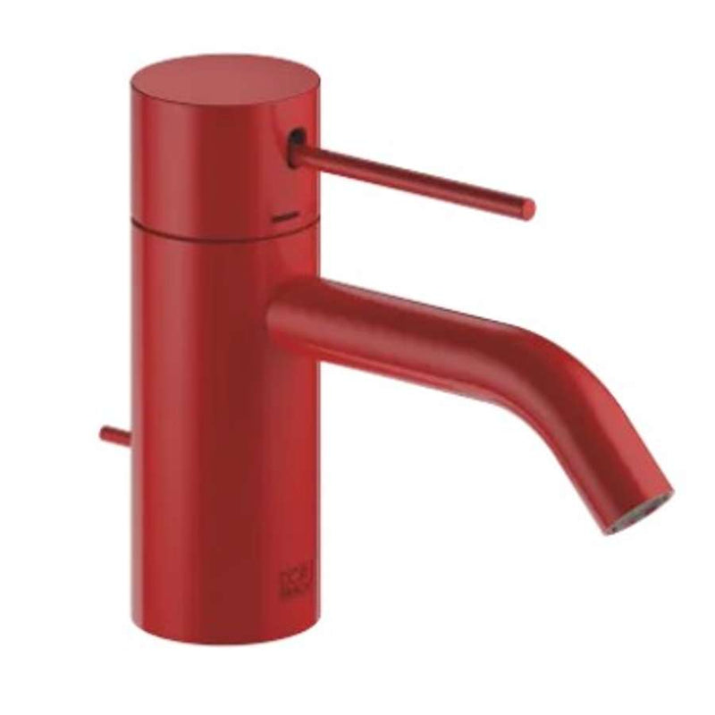 META META SLIM Single-lever basin mixer with pop-up waste - Red