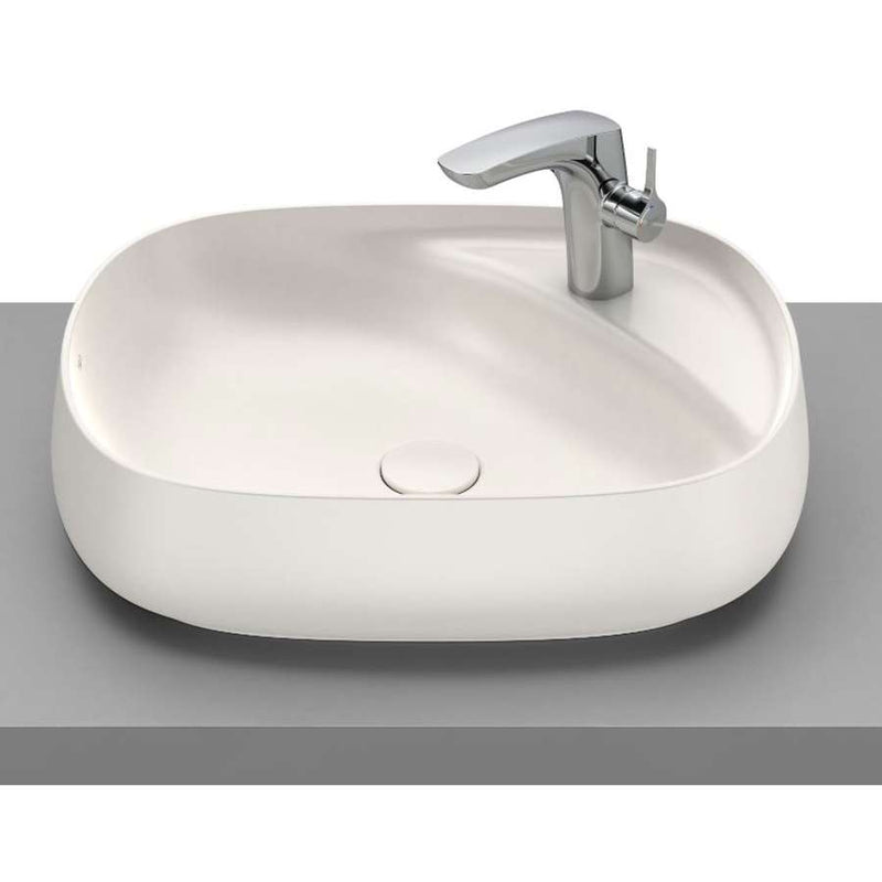 Beyond over countertop FINECERAMIC washbasin 585 x 455 x 160 mm in beige