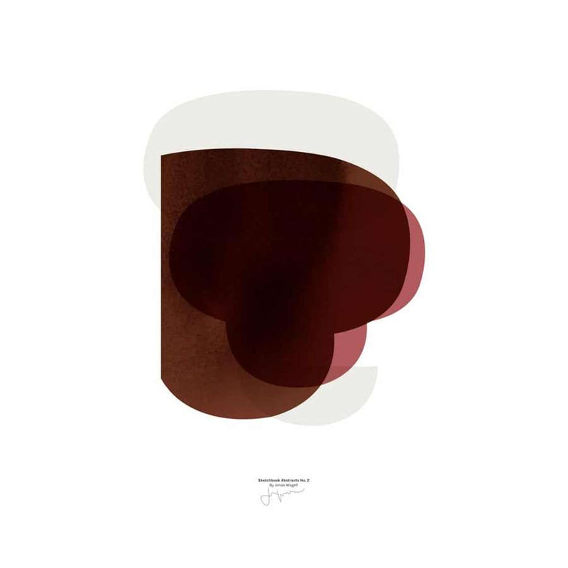 Paper Collective 50 132-5 Sketchbook Abstracts 02 with oak black frame Acoustic Framed Art Panel 700 x 1000 x 50 mm