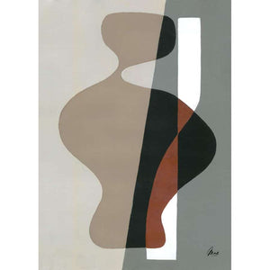 Paper Collective 50 276 La Femme 03 by Mae Studio with oak black frame Acoustic Framed Art Panel 860 x 1200 x 50 mm