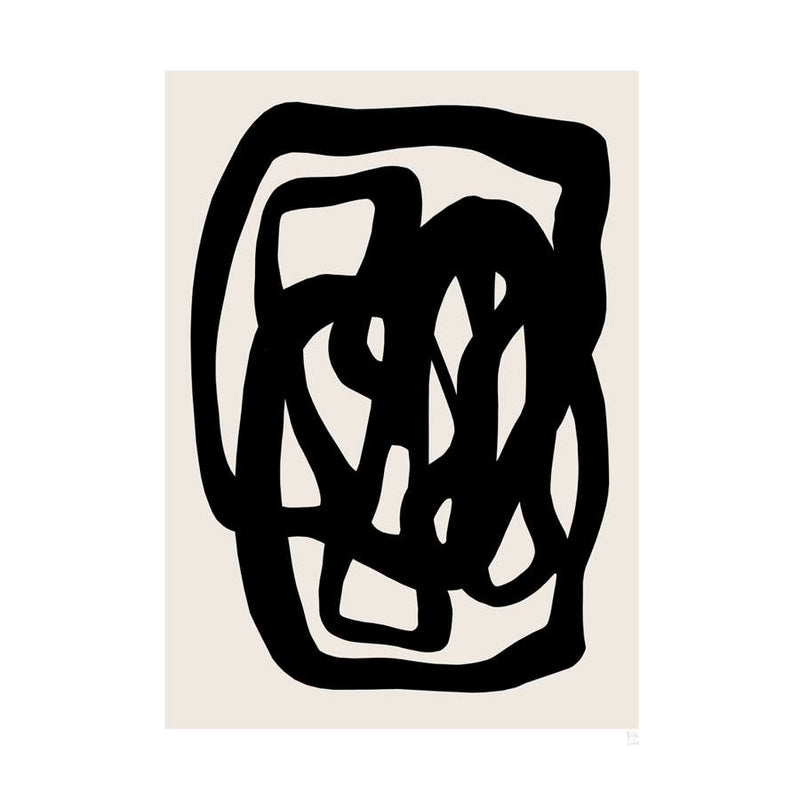Paper Collective 50 Berit Mogensen Lopez 40 with black aluminium frame Acoustic Framed Art Panel 700 x 1000 x 50 mm