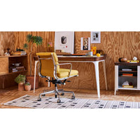 HM300 OU 91 Furniture,Furniture Indoor,Furniture Indoor Writing Desks, Base: White; Top: Walnut