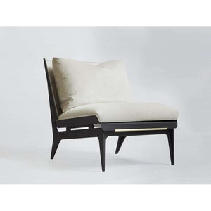 -, Frame Blackened Steel & Satin Brass, Fabric Cumulus Nude, Leather Nude Pink