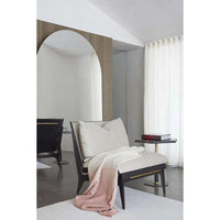 -, Frame Blackened Steel & Satin Brass, Fabric Cumulus Nude, Leather Nude Pink